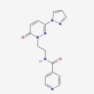 N-(2-(6-oxo-3-(1H-pyrazol-1-yl)pyridazin-1(6H)-yl)ethyl)isonicotinamide