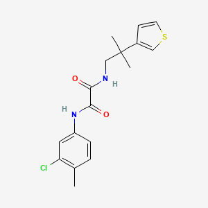 molecular formula C17H19ClN2O2S B2789371 N'-(3-chloro-4-methylphenyl)-N-[2-methyl-2-(thiophen-3-yl)propyl]ethanediamide CAS No. 2309604-23-5