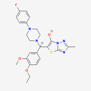 5-((4-Ethoxy-3-methoxyphenyl)(4-(4-fluorophenyl)piperazin-1-yl)methyl)-2-methylthiazolo[3,2-b][1,2,4]triazol-6-ol