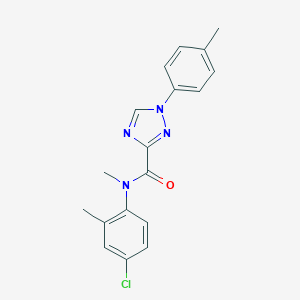 molecular formula C18H17ClN4O B278938 N-(4-chloro-2-methylphenyl)-N-methyl-1-(4-methylphenyl)-1H-1,2,4-triazole-3-carboxamide 
