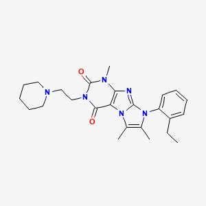 8-(2-Ethylphenyl)-1,6,7-trimethyl-3-(2-piperidylethyl)-1,3,5-trihydro-4-imidaz olino[1,2-h]purine-2,4-dione