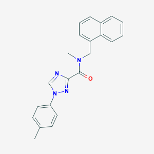 molecular formula C22H20N4O B278940 N-methyl-1-(4-methylphenyl)-N-(1-naphthylmethyl)-1H-1,2,4-triazole-3-carboxamide 