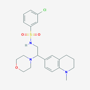 3-chloro-N-(2-(1-methyl-1,2,3,4-tetrahydroquinolin-6-yl)-2-morpholinoethyl)benzenesulfonamide