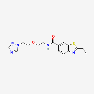 2-ethyl-N-{2-[2-(1H-1,2,4-triazol-1-yl)ethoxy]ethyl}-1,3-benzothiazole-6-carboxamide