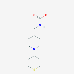 molecular formula C13H24N2O2S B2789419 methyl ((1-(tetrahydro-2H-thiopyran-4-yl)piperidin-4-yl)methyl)carbamate CAS No. 2034382-47-1