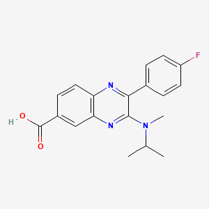 2-(4-Fluorophenyl)-3-(isopropyl(methyl)amino)quinoxaline-6-carboxylic acid