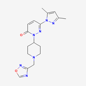 6-(3,5-Dimethylpyrazol-1-yl)-2-[1-(1,2,4-oxadiazol-3-ylmethyl)piperidin-4-yl]pyridazin-3-one