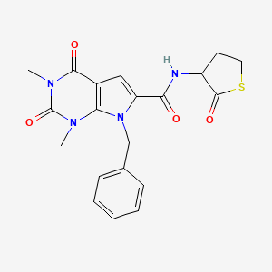 7-benzyl-1,3-dimethyl-2,4-dioxo-N-(2-oxotetrahydrothiophen-3-yl)-2,3,4,7-tetrahydro-1H-pyrrolo[2,3-d]pyrimidine-6-carboxamide