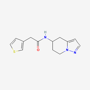 molecular formula C13H15N3OS B2789431 N-{4H,5H,6H,7H-pyrazolo[1,5-a]pyridin-5-yl}-2-(thiophen-3-yl)acetamide CAS No. 2034405-33-7