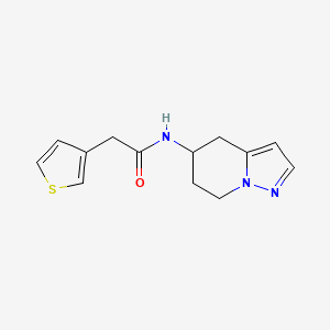 N-(4,5,6,7-tetrahydropyrazolo[1,5-a]pyridin-5-yl)-2-(thiophen-3-yl)acetamide
