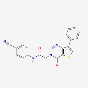 N-(4-cyanophenyl)-2-(4-oxo-7-phenylthieno[3,2-d]pyrimidin-3(4H)-yl)acetamide