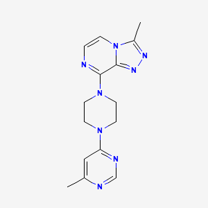 3-Methyl-8-(4-(6-methylpyrimidin-4-yl)piperazin-1-yl)-[1,2,4]triazolo[4,3-a]pyrazine