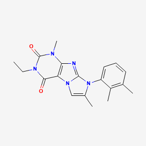 molecular formula C19H21N5O2 B2789437 6-(2,3-Dimethylphenyl)-2-ethyl-4,7-dimethylpurino[7,8-a]imidazole-1,3-dione CAS No. 878726-52-4