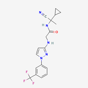 N-(1-Cyano-1-cyclopropylethyl)-2-[[1-[3-(trifluoromethyl)phenyl]pyrazol-3-yl]amino]acetamide
