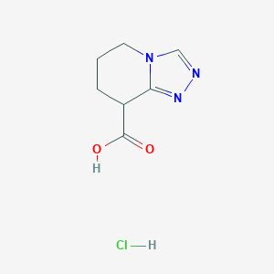 5,6,7,8-Tetrahydro-[1,2,4]triazolo[4,3-a]pyridine-8-carboxylic acid;hydrochloride