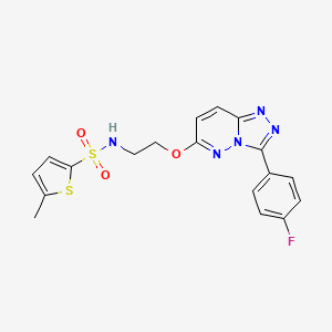 N-(2-((3-(4-fluorophenyl)-[1,2,4]triazolo[4,3-b]pyridazin-6-yl)oxy)ethyl)-5-methylthiophene-2-sulfonamide