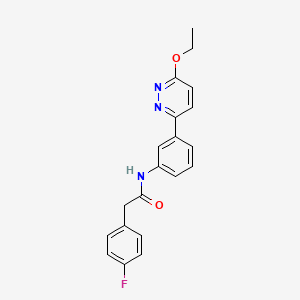 molecular formula C20H18FN3O2 B2789462 N-[3-(6-ethoxypyridazin-3-yl)phenyl]-2-(4-fluorophenyl)acetamide CAS No. 899954-45-1