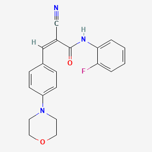 (Z)-2-Cyano-N-(2-fluorophenyl)-3-(4-morpholin-4-ylphenyl)prop-2-enamide