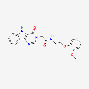 N-(2-(2-methoxyphenoxy)ethyl)-2-(4-oxo-4,5-dihydro-3H-pyrimido[5,4-b]indol-3-yl)acetamide