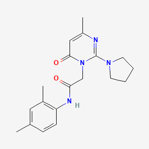 molecular formula C19H24N4O2 B2789470 N-(2,4-dimethylphenyl)-2-[4-methyl-6-oxo-2-(pyrrolidin-1-yl)-1,6-dihydropyrimidin-1-yl]acetamide CAS No. 1251691-89-0