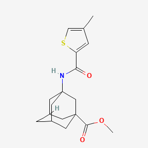 molecular formula C18H23NO3S B2789481 Methyl 3-(4-methylthiophene-2-amido)adamantane-1-carboxylate CAS No. 1207055-10-4
