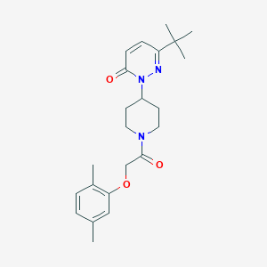 6-Tert-butyl-2-[1-[2-(2,5-dimethylphenoxy)acetyl]piperidin-4-yl]pyridazin-3-one