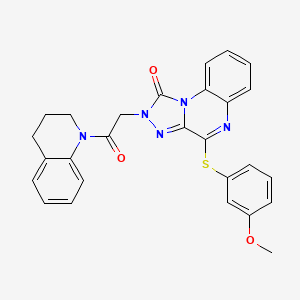2-(2-(3,4-dihydroquinolin-1(2H)-yl)-2-oxoethyl)-4-((3-methoxyphenyl)thio)-[1,2,4]triazolo[4,3-a]quinoxalin-1(2H)-one