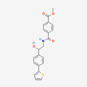 Methyl 4-({2-hydroxy-2-[4-(thiophen-2-yl)phenyl]ethyl}carbamoyl)benzoate