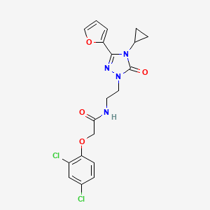 N-{2-[4-cyclopropyl-3-(furan-2-yl)-5-oxo-4,5-dihydro-1H-1,2,4-triazol-1-yl]ethyl}-2-(2,4-dichlorophenoxy)acetamide