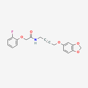 N-(4-(benzo[d][1,3]dioxol-5-yloxy)but-2-yn-1-yl)-2-(2-fluorophenoxy)acetamide