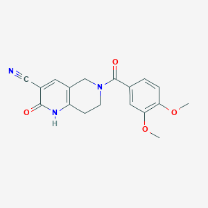 6-(3,4-Dimethoxybenzoyl)-2-oxo-1,2,5,6,7,8-hexahydro-1,6-naphthyridine-3-carbonitrile