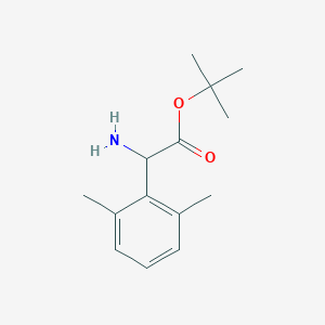 molecular formula C14H21NO2 B2789518 Tert-butyl 2-amino-2-(2,6-dimethylphenyl)acetate CAS No. 2248259-05-2