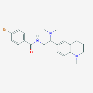 molecular formula C21H26BrN3O B2789553 4-bromo-N-(2-(dimethylamino)-2-(1-methyl-1,2,3,4-tetrahydroquinolin-6-yl)ethyl)benzamide CAS No. 922032-99-3