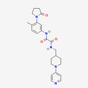 molecular formula C24H29N5O3 B2789561 N-[4-methyl-3-(2-oxopyrrolidin-1-yl)phenyl]-N'-{[1-(pyridin-4-yl)piperidin-4-yl]methyl}ethanediamide CAS No. 2034499-09-5