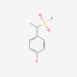 molecular formula C8H8F2O2S B2789562 1-(4-Fluorophenyl)ethanesulfonyl fluoride CAS No. 2172509-00-9