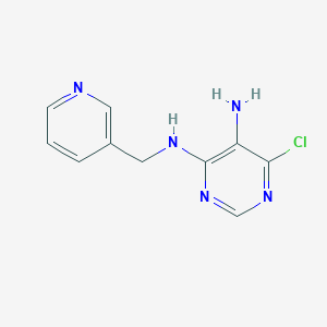 6-chloro-N~4~-(pyridin-3-ylmethyl)pyrimidine-4,5-diamine