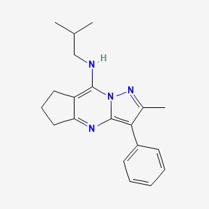 N-isobutyl-2-methyl-3-phenyl-6,7-dihydro-5H-cyclopenta[d]pyrazolo[1,5-a]pyrimidin-8-amine