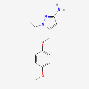 1-ethyl-5-[(4-methoxyphenoxy)methyl]-1H-pyrazol-3-amine