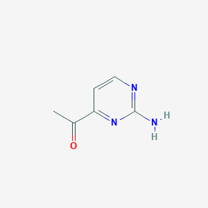 molecular formula C6H7N3O B027896 1-(2-氨基嘧啶-4-基)乙酮 CAS No. 106157-82-8