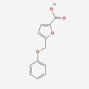 molecular formula C12H9O4- B2789623 5-(Phenoxymethyl)-2-furoic acid CAS No. 91368-74-0