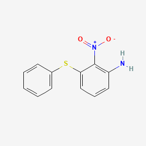 molecular formula C12H10N2O2S B2789631 2-Nitro-3-(phenylsulfanyl)aniline CAS No. 1525433-40-2