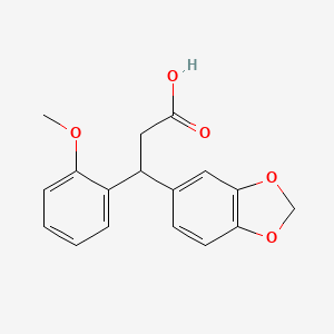 B2789658 3-(1,3-Benzodioxol-5-yl)-3-(2-methoxyphenyl)propanoic acid CAS No. 364738-87-4