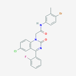N-(4-bromo-3-methylphenyl)-2-(6-chloro-4-(2-fluorophenyl)-2-oxoquinazolin-1(2H)-yl)acetamide