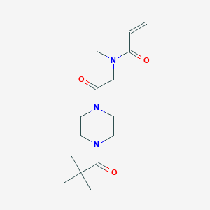 N-[2-[4-(2,2-Dimethylpropanoyl)piperazin-1-yl]-2-oxoethyl]-N-methylprop-2-enamide