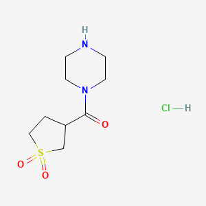 3-(Piperazine-1-carbonyl)-1lambda6-thiolane-1,1-dione hydrochloride