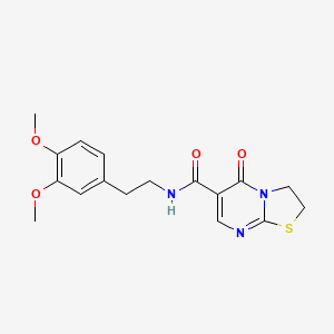 molecular formula C17H19N3O4S B2789742 N-[2-(3,4-dimethoxyphenyl)ethyl]-5-oxo-2H,3H,5H-[1,3]thiazolo[3,2-a]pyrimidine-6-carboxamide CAS No. 532965-39-2