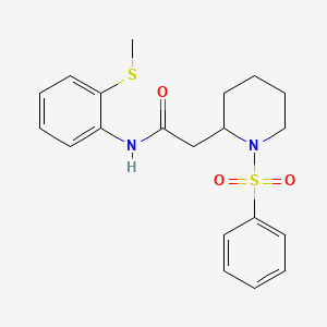 N-(2-(methylthio)phenyl)-2-(1-(phenylsulfonyl)piperidin-2-yl)acetamide