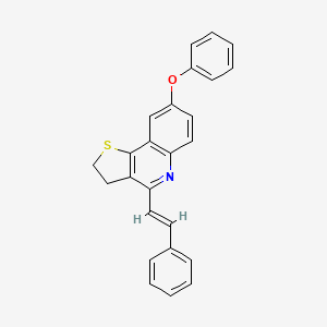 8-phenoxy-4-[(E)-2-phenylethenyl]-2,3-dihydrothieno[3,2-c]quinoline