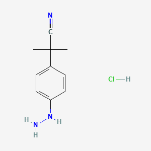 2-(4-Hydrazinylphenyl)-2-methylpropanenitrile hydrochloride
