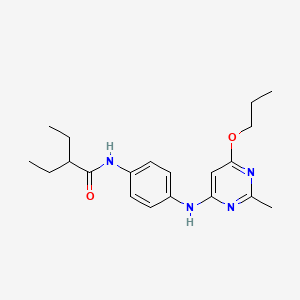 2-ethyl-N-(4-((2-methyl-6-propoxypyrimidin-4-yl)amino)phenyl)butanamide
